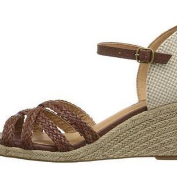 *SALE* Lucky Brand Kalley2 Womens Dark Almond Wedge Sandal 5.5M - 1511 - Picture 4 of 6